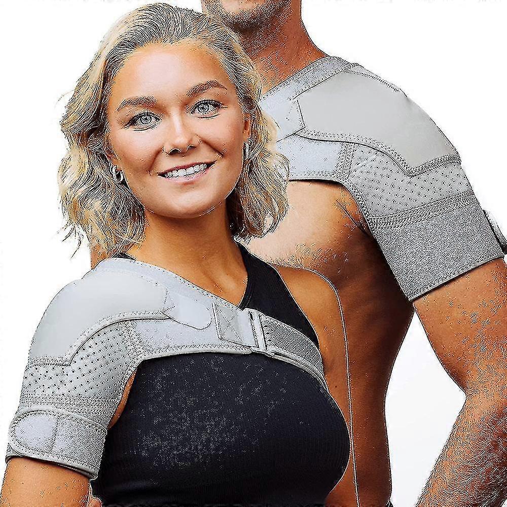 Shoulder Support With Pressure Pad Unisex Adjustable For Left And Right Shoulders Rotator Cuff Tears Tendonitis Dislocations Bursitis