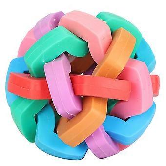 Dog Interactive Toy Colorful Soft Squeak Plaything with Bell for Puppies and Large Pets