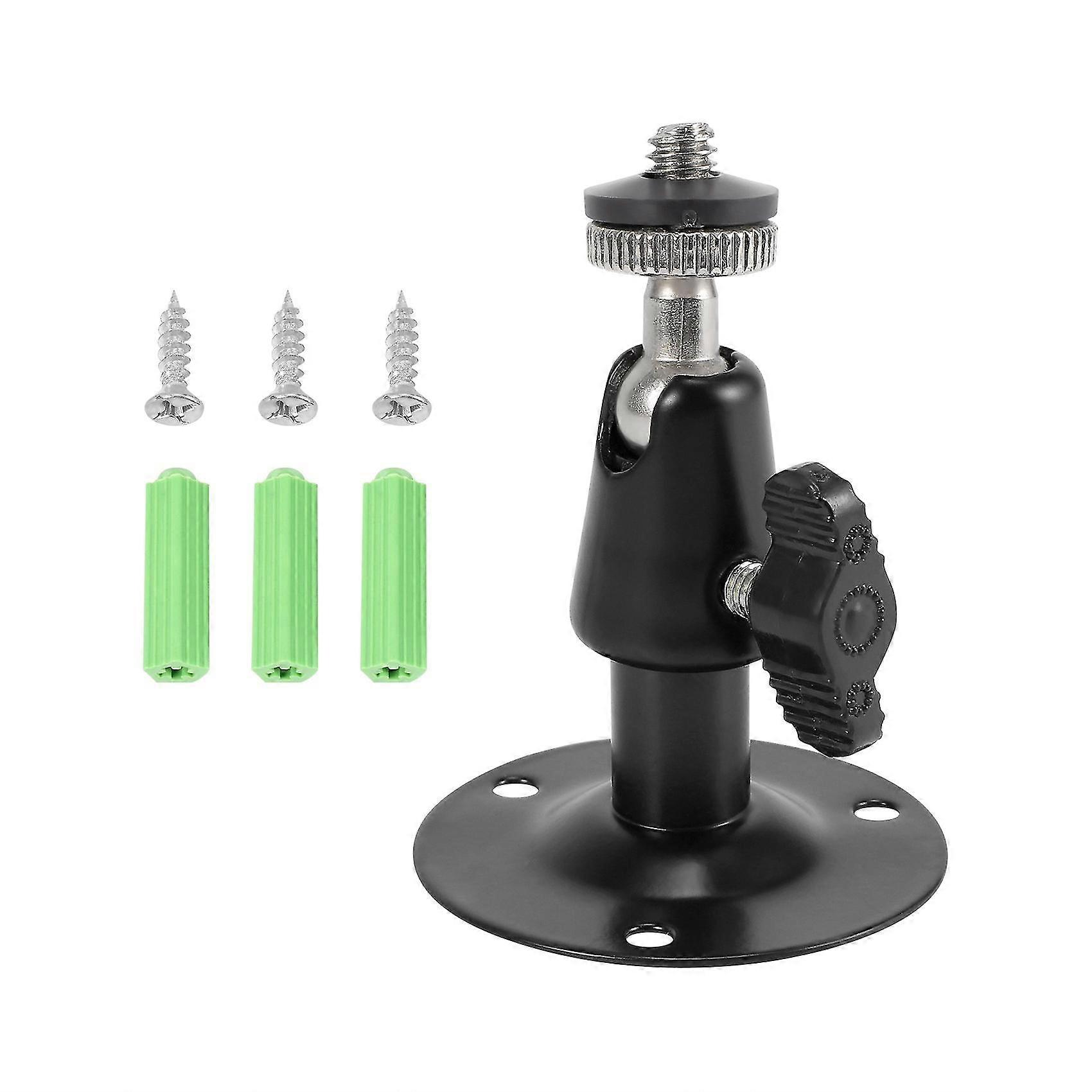 Support mural noir pour caméra de surveillance en métal 7,62 cm