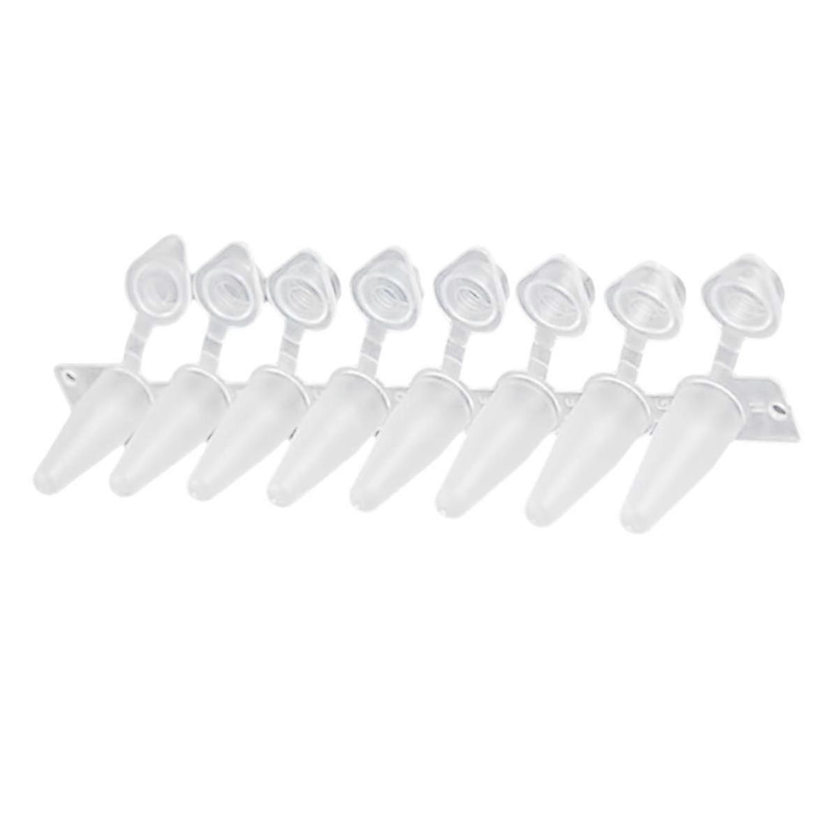 -Tubes - 0.2ml -Tubes Thin Wall ,8-Strip -Tubes with Shinged Flat Caps (125 Strips/Box)