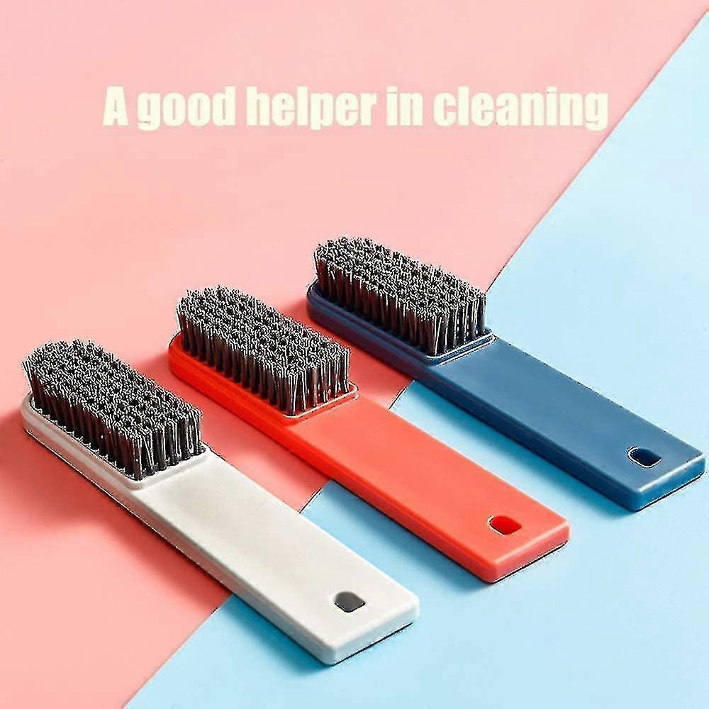 3 Pack Plastic Handle Clothes Cleaner Shoes Scrubbing Cleaning Brush