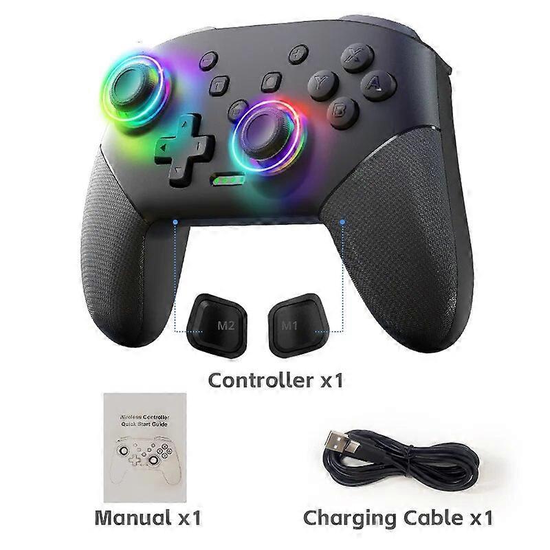 DATA FROG Wireless Switch Pro Controller für Switch OLED/Switch Lite Gamepad für PC Joystick mit programmierbarem Switch Controller