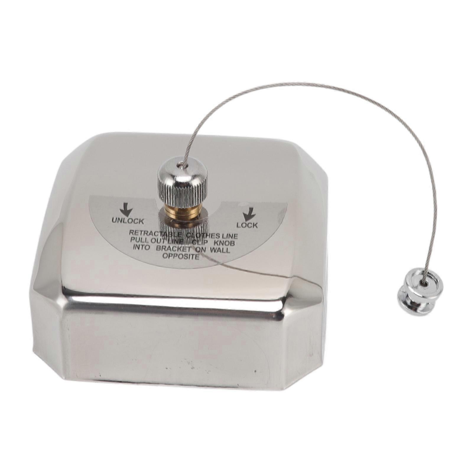 Retractable Clothesline 304 Stainless Steel Rust Resistant Space Saving Wall Mounted Clothes Drying Line 2.8M