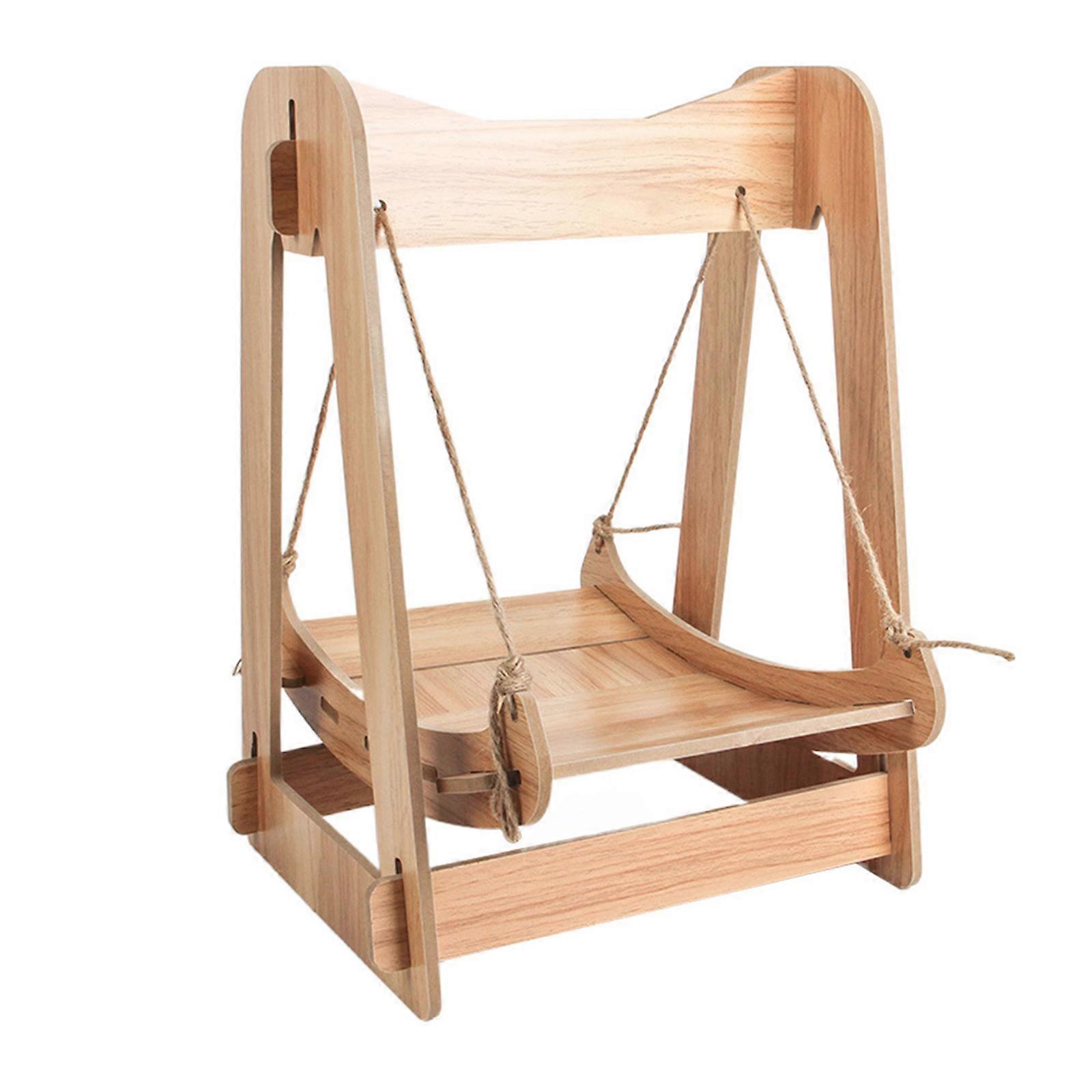 Pet Swing Hammock Swing Bed Comfortable Summer Detachable Wooden Cradle Hammock