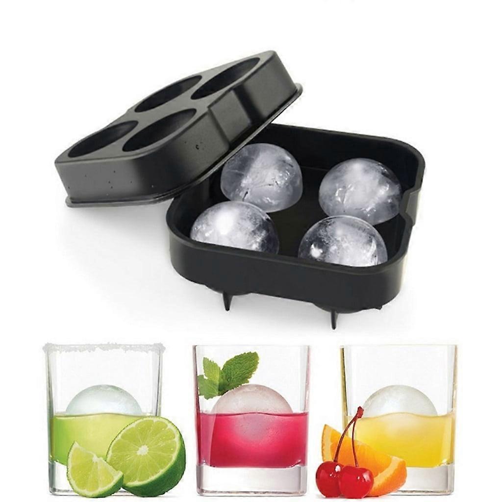 1 Pcs Ice Ball Maker, Reusable Ice Cube Mold, Easy Release Silicone Round Ice Sphere Tray With Lids,