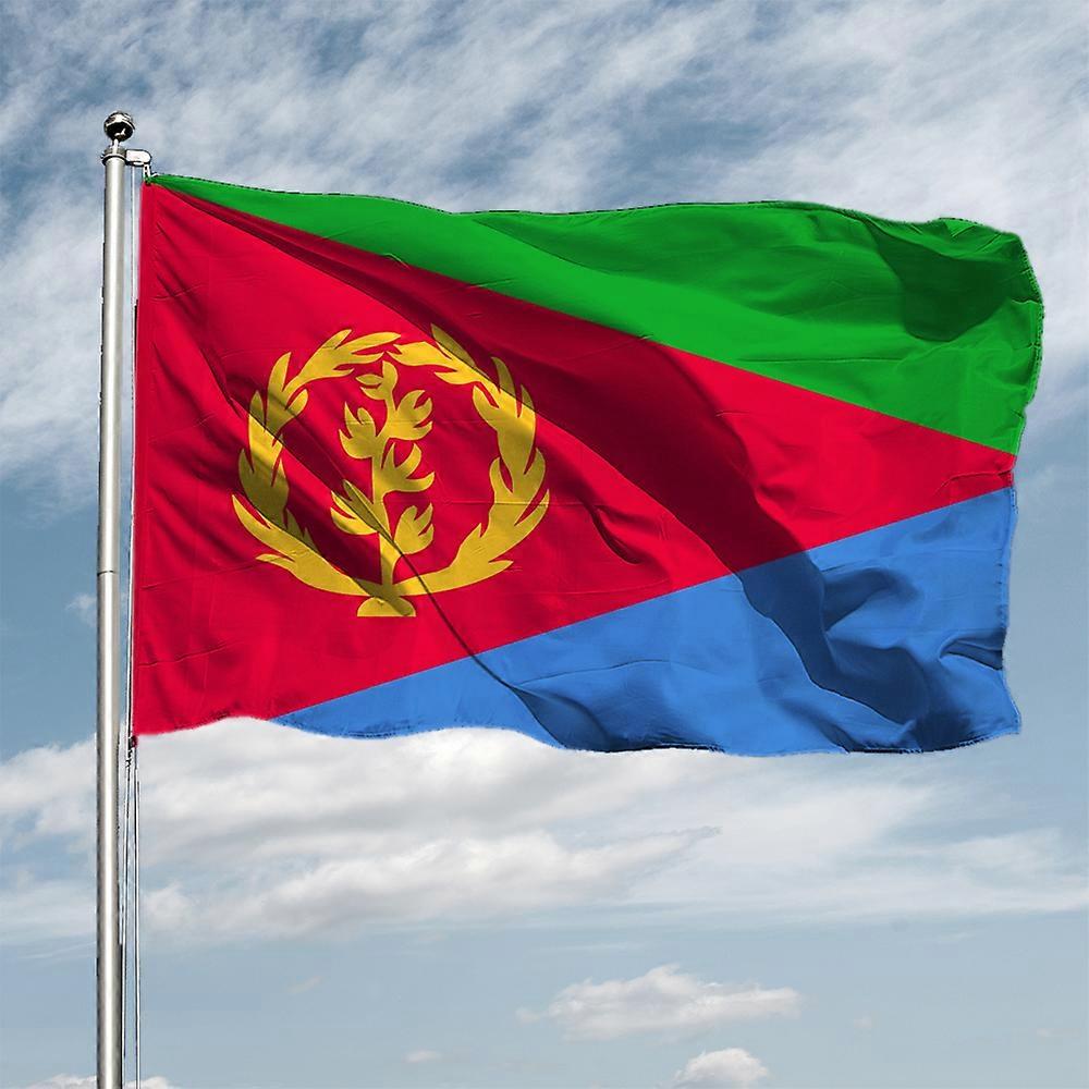 benutzerdefinierte Eritrea Flagge Banner 90x150cm Polyester hängende eritreische Nationalflaggen zur Dekoration