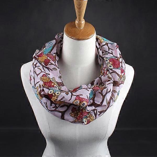 vinter varm wrap sjal ugle skjerf damer smykker tilbehør langt skjerf (D)