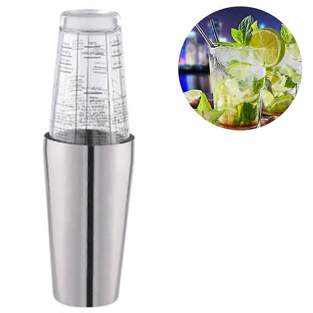 Rustfrit stål 700 ml krus + 400 ml glas, fødevaresikker, elegant cocktail shaker inklusive gaveæske