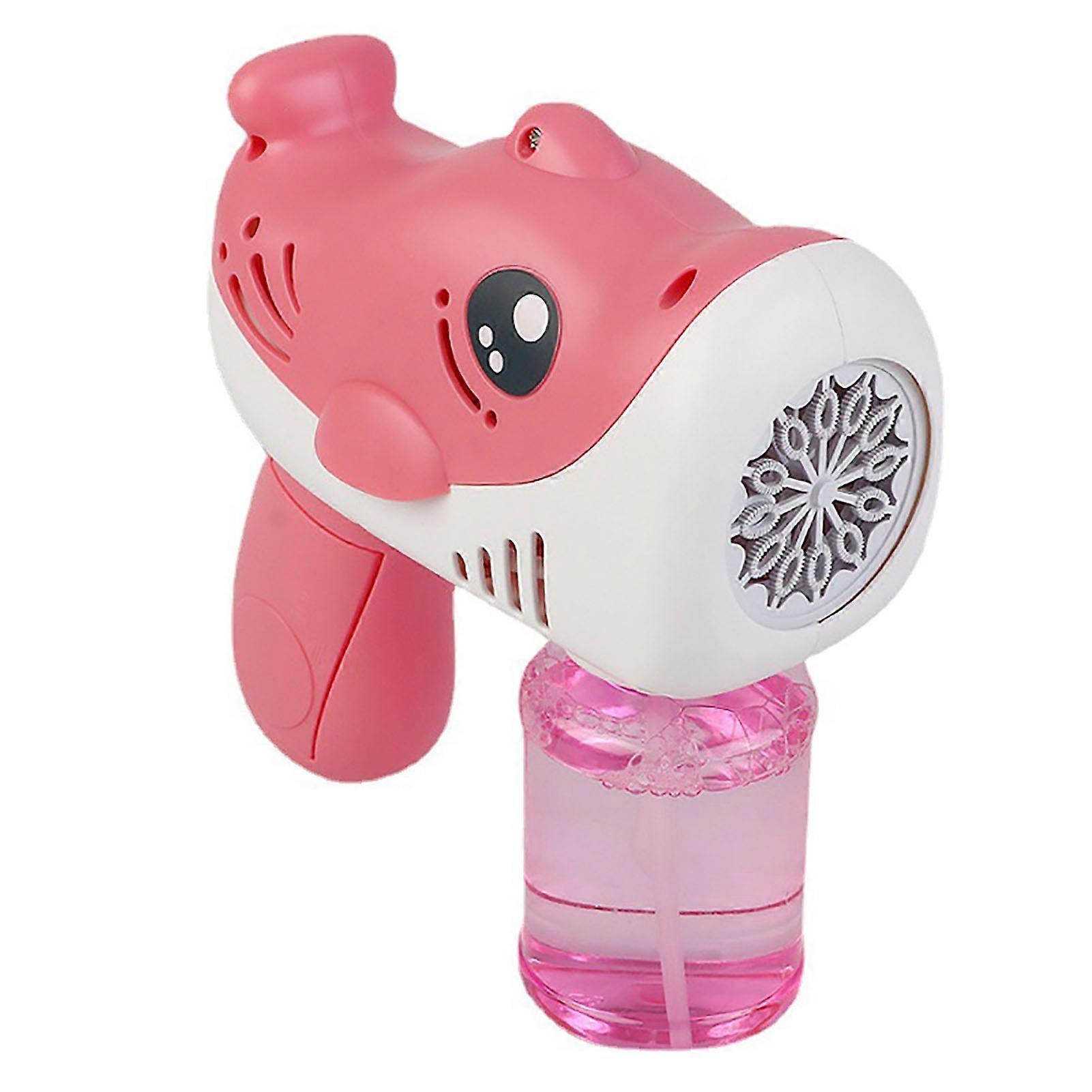 Kids Bubble Machine Cartoon Dolphin Shaped 12 Bubble Holes Leakproof Automatic Bubble Making Toy for Outdoor