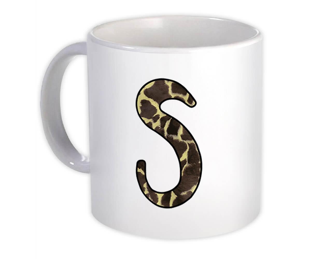 Gift Mug: Monogram Letter S Giraffe
