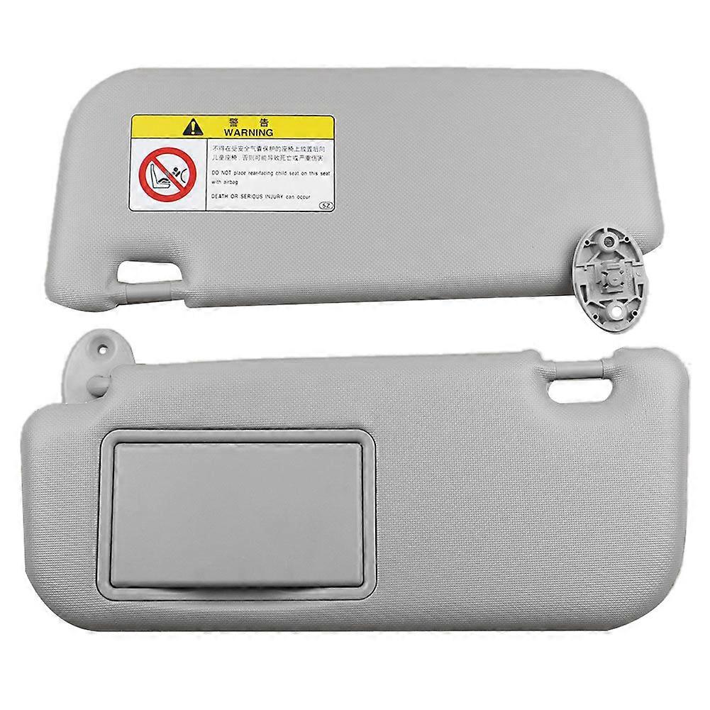 Pala de sol para carro 2014, 2015, 2016, 2017 74320-02B21 74310-02K91 com espelho, acessórios automotivos, cinza