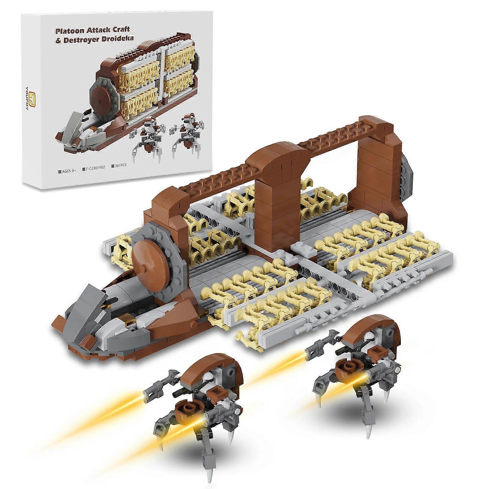Star Wars Droid Carrier Building Set with 32 Battle Droid Minifigures