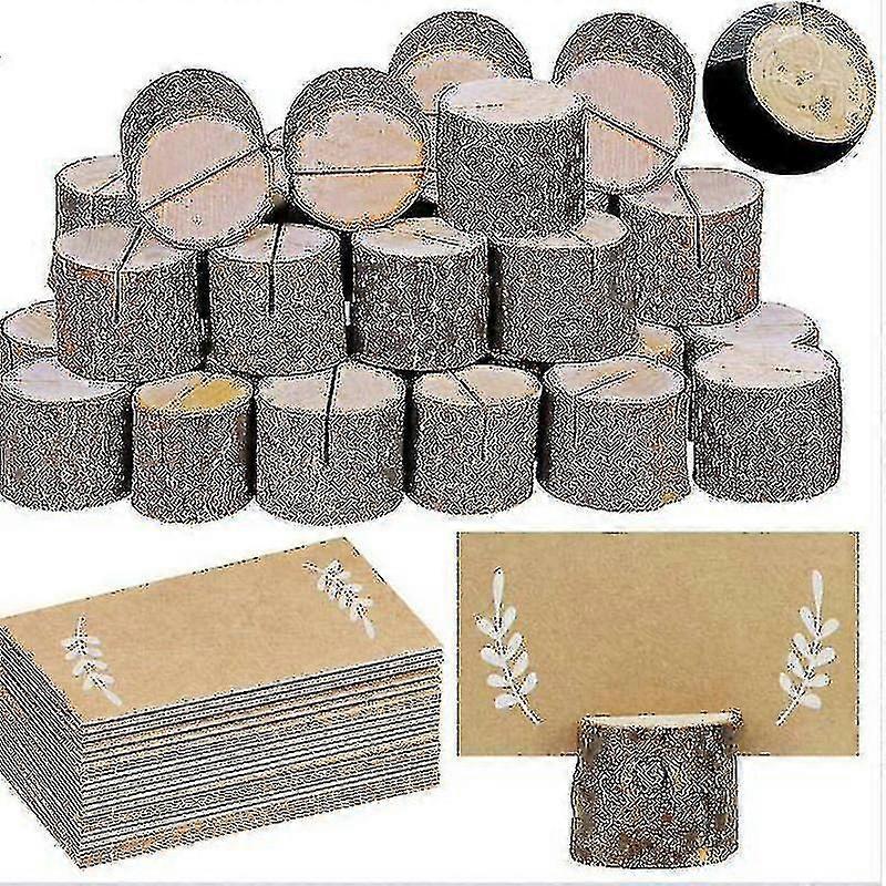 20個の木製の場所カードホルダーの結婚式のテーブルの写真の名前スタンド