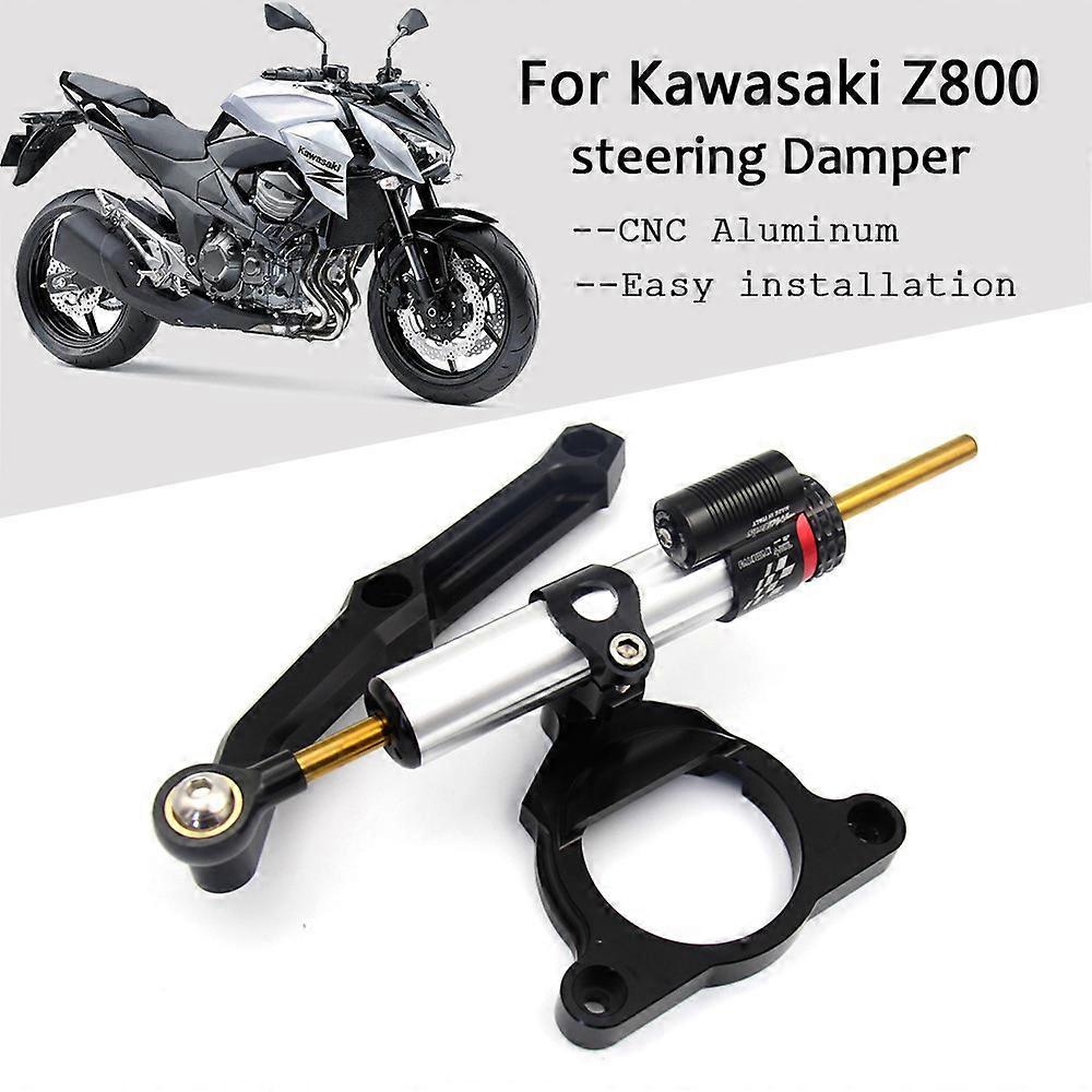 עבור Kawasaki Z800/E גרסה 2013-2016 15 אביזרי אופנוע היגוי ייצוב בולם זעזועים תושבת הר אופנוע בולם זעזועים היגוי