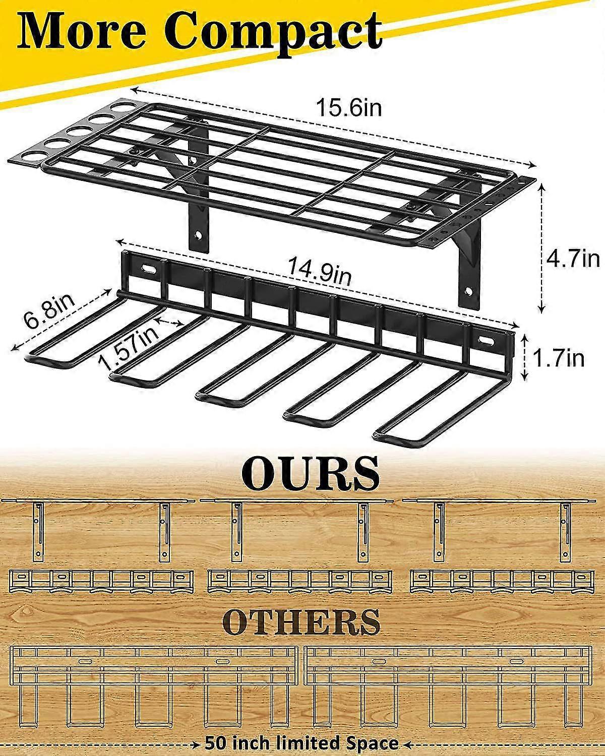 Power Tool Organizer, Wall Mounted For Drill, Thick Drill Holder