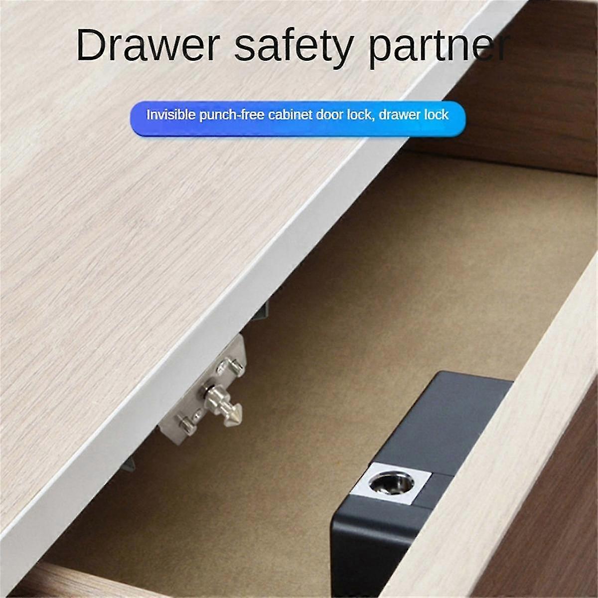 Smart Wood Door Lock Keyless Invisible Electronic Lock Ic Card Ttlock App Unlock Cabinet Locker Furniture Drawer Lock