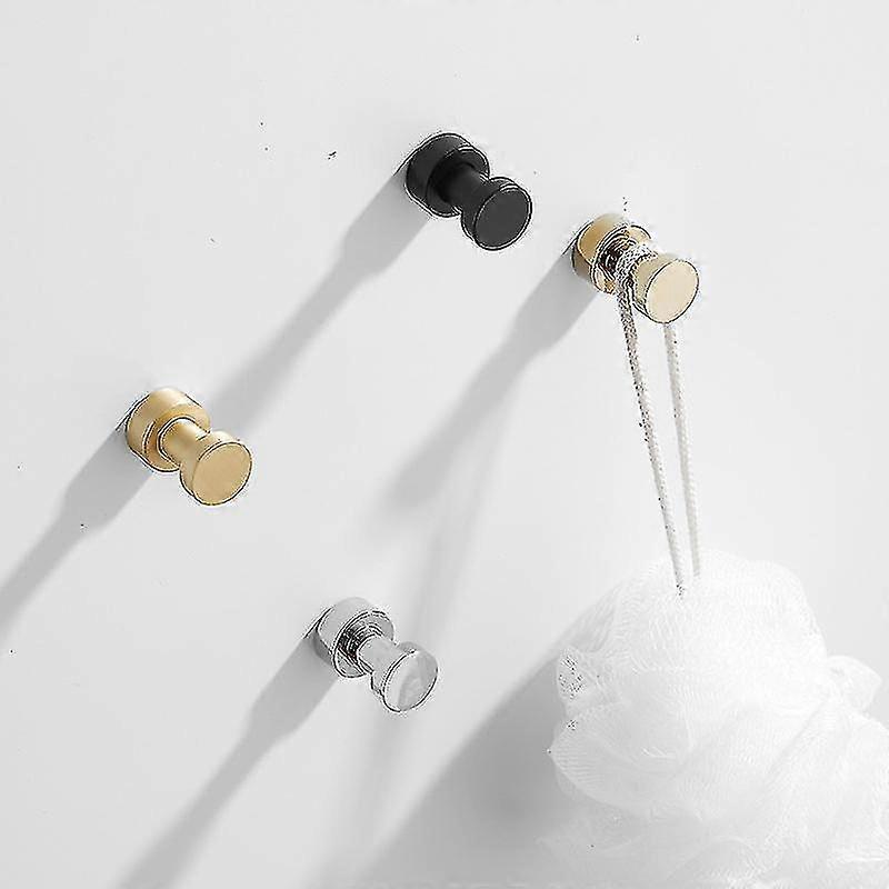 4pcs Bath Clothes Hook Hook Single Towel Hook Hole- Toilet Hook