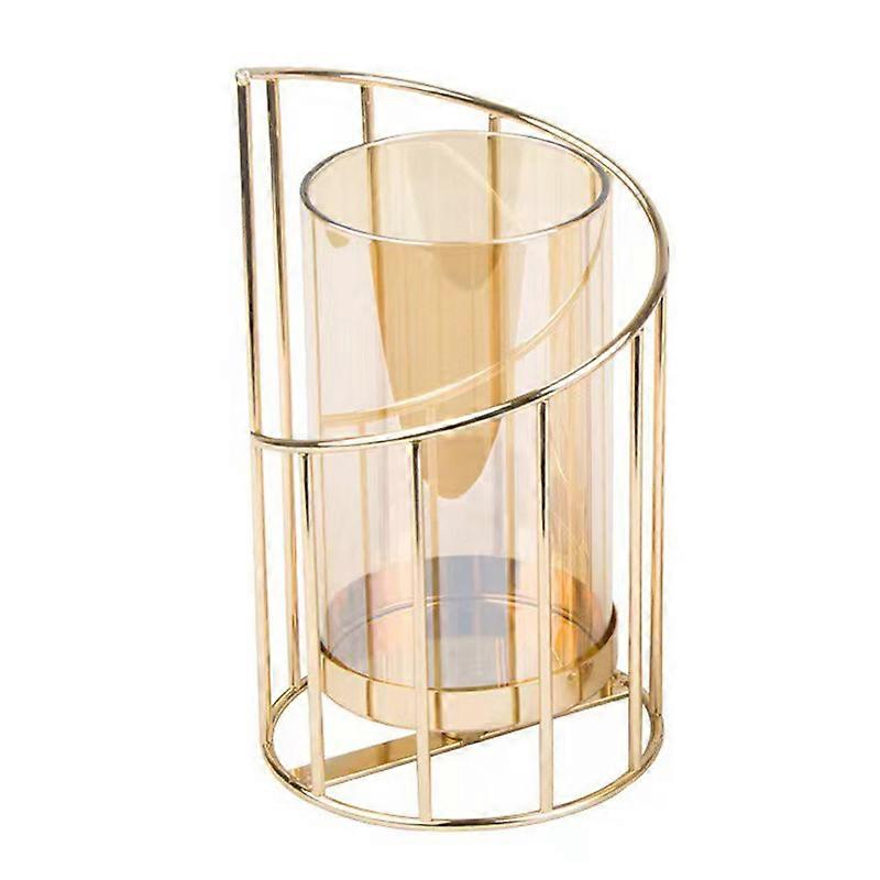 Candlestick Electroplate Golden Romantic Rotating Candlestick for Home Party Wedding