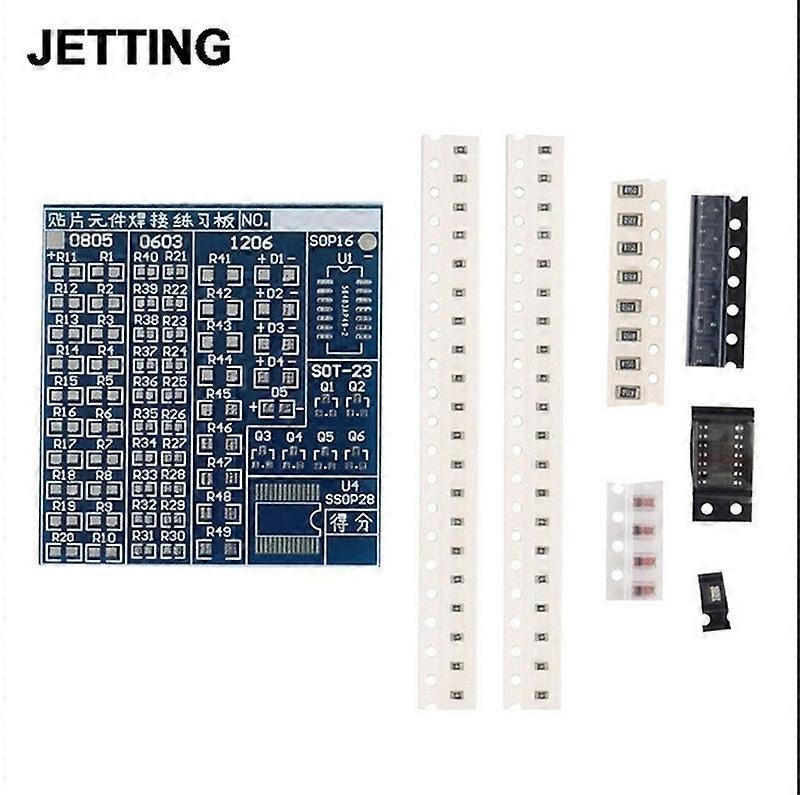 SMT SMD Component Welding Practice Board Soldering DIY Kit Resitor Diode Transistor By start Learning Electronic