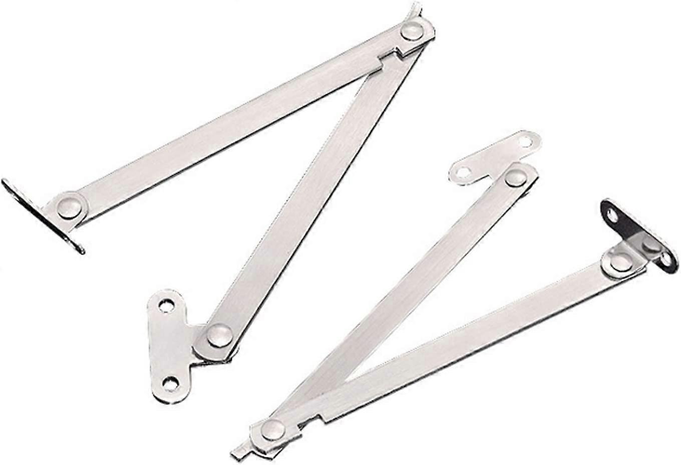 Rostfritt stål vridbart fällbart lockstödgångjärn för möbelskåp 2-pack