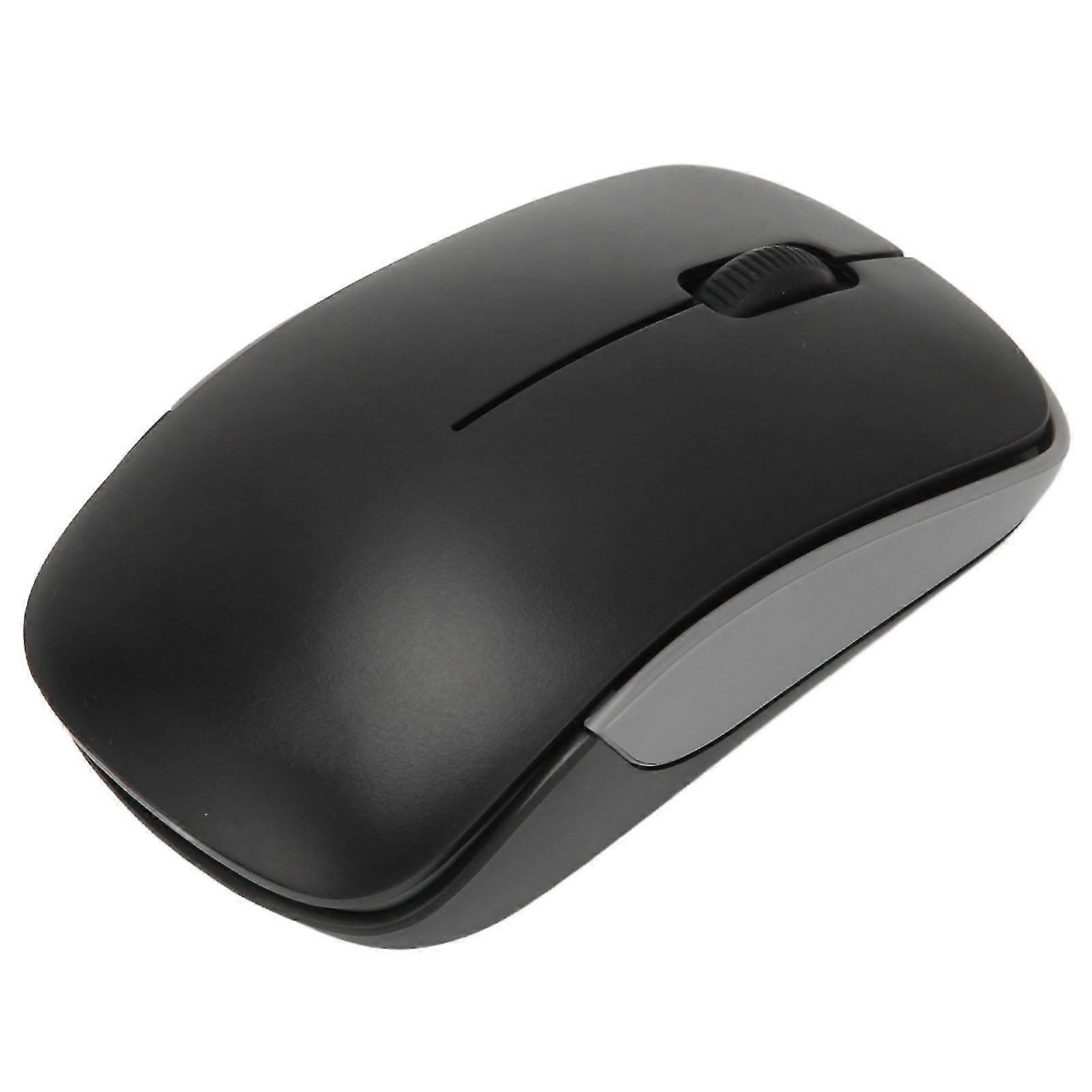 Black Wireless 2.4GHz Mini Mouse - Silent Ergonomic and Portable for Work and Home