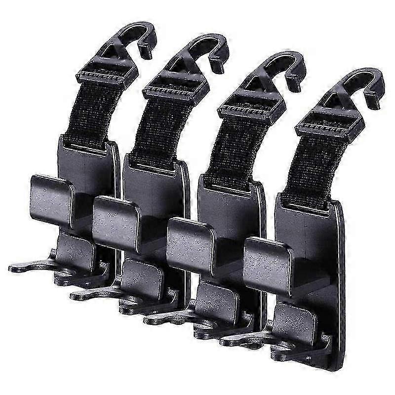 Magic Headrest Hooks For Car, Purse Hanger Headrest Hook Holder  Black, 4pack