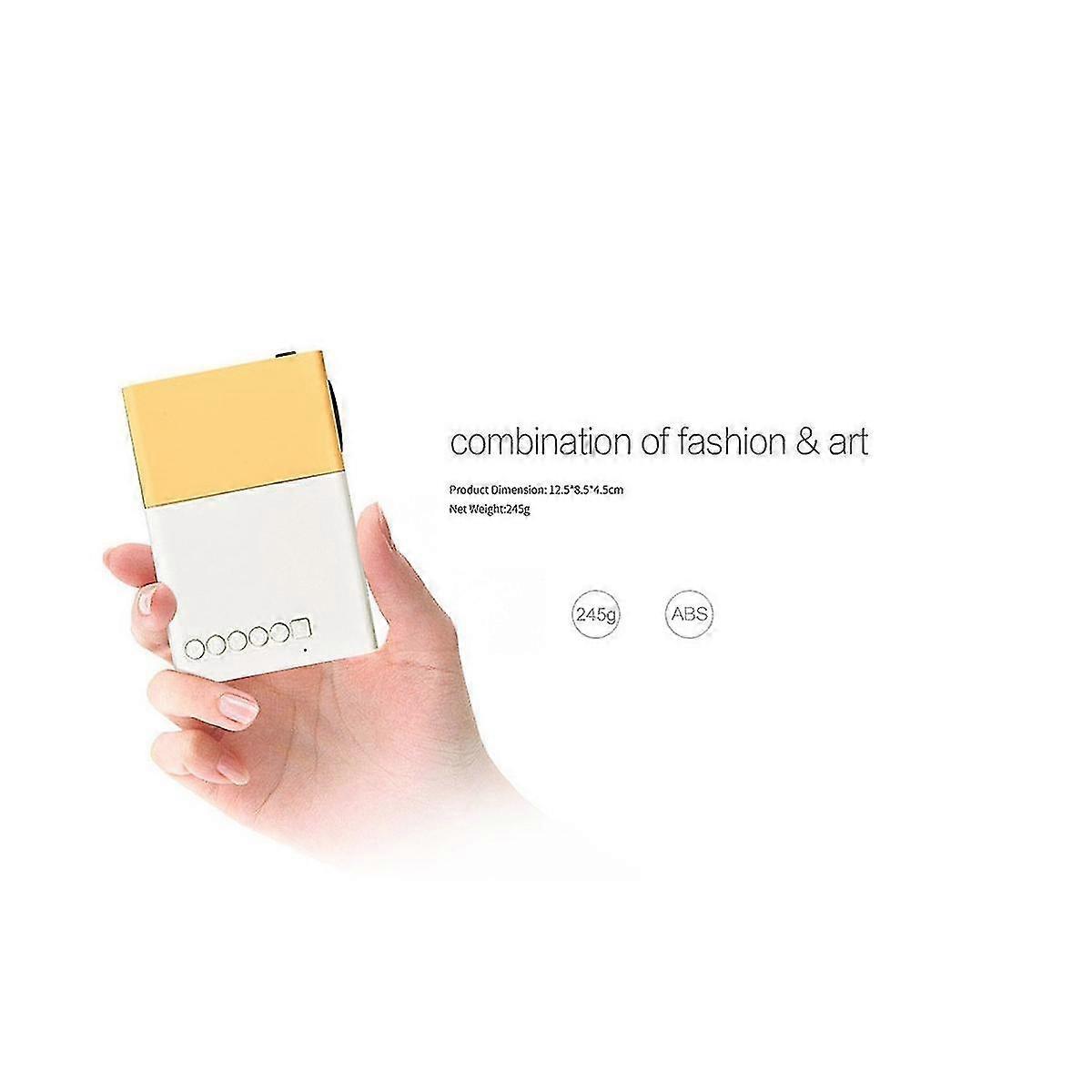 School Season Multi-functional Classroom Mini Projector Led Mini Wireless 1080p Hd Projector With Au Plug,yellow-white