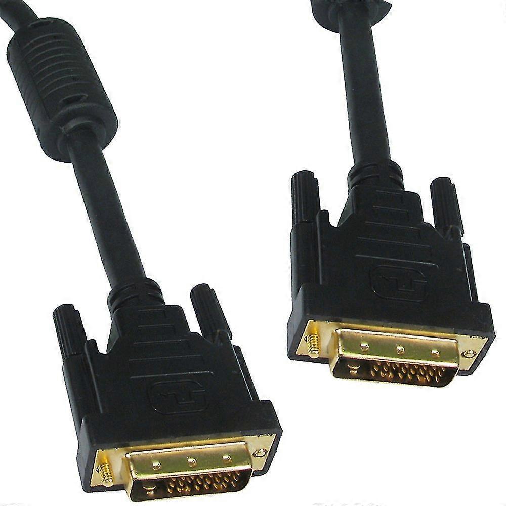 Dvi-d Dual Link 24+1 Pinos com núcleos ferrite masculinos para ouro de cabo masculino