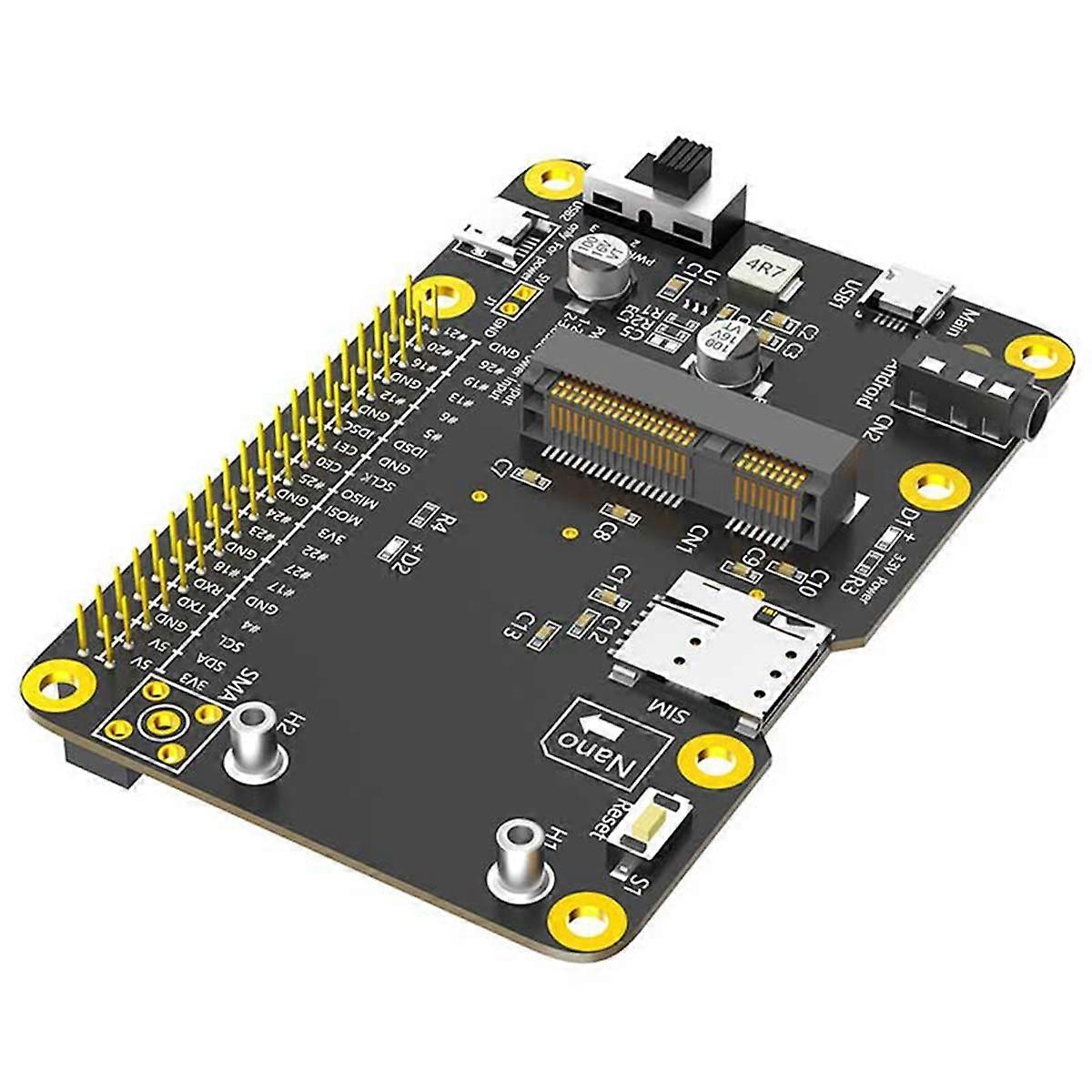 For 3G / 4G / LTE HAT Mini PCIe utvidelsesmodul 40GPIO for / Rock64 / Tinker / Latte Panda