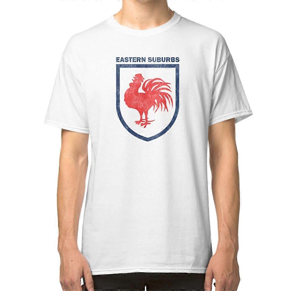 Sydney Roosters Red Cockerel - Distressed Badge Logo 1970s-1994 T-shirt