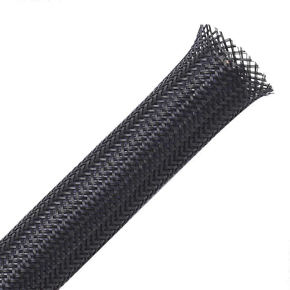(6m)PET Expandable Braided Sleeving  Black  Braided Cable Sleeve