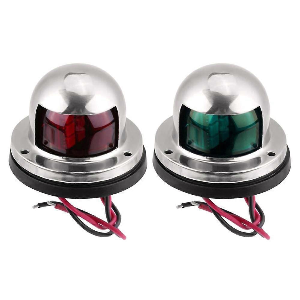 2Pcs LED Navigation Light Signal Warning Lamp Signal Lamp For Marine Boat Yacht Side Marker Red Green Boat Accessories