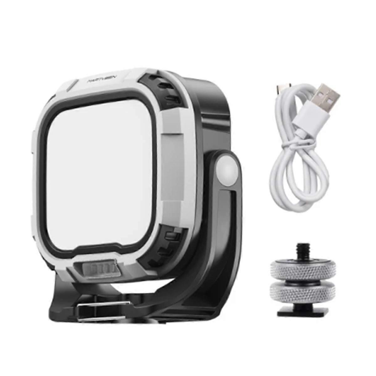 R7 PRO 28W磁気LEDビデオライトポータブルフィルライト多機能カメラライト、赤色警告灯ハンドル付き