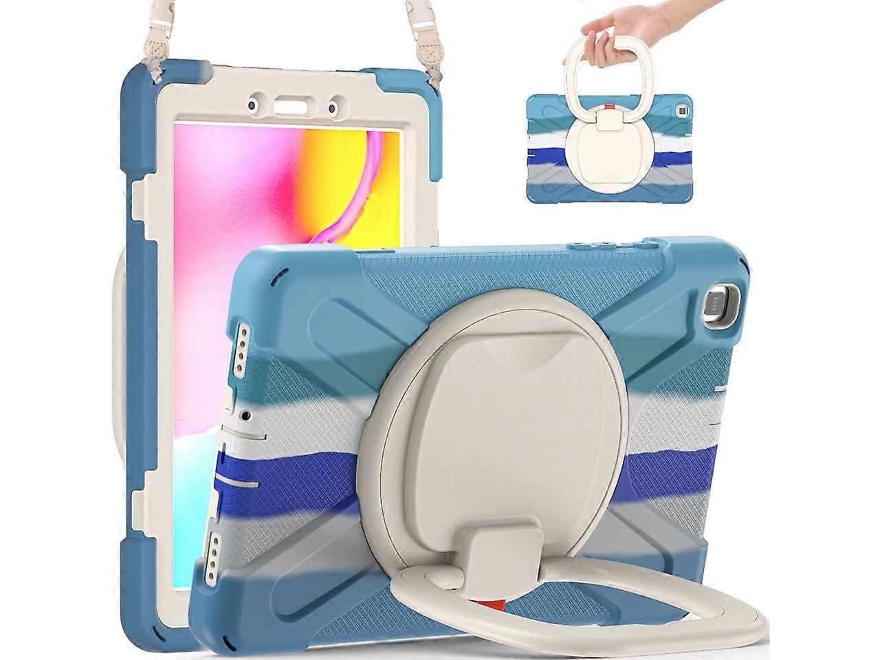 Samsung Galaxy Tab A 8.0 Case 2019, Heavy Duty Rugged Shockproof Case with Hand Strap, Kickstand, Carrying Shoulder Strap for Galaxy Tab A 8.0 2019 Mo