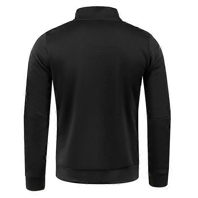 Casaco de outono masculino, jaquetas com gola virada para baixo, pulôveres com zíper e gola alta, moletons masculinos, suéter com zíper