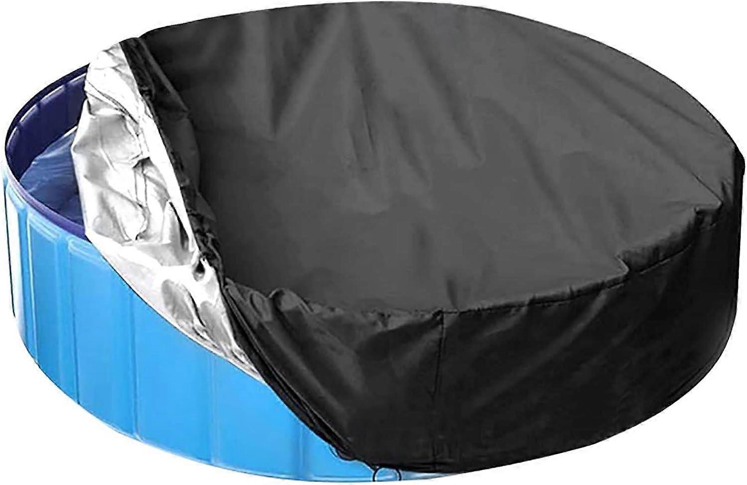 Round Swimming Pool Cover Round Spa Cover Waterproof Dustproof Tarpaulin Protective Cover Suitable for All Types of Round Swimming Pools 160cm*30cm