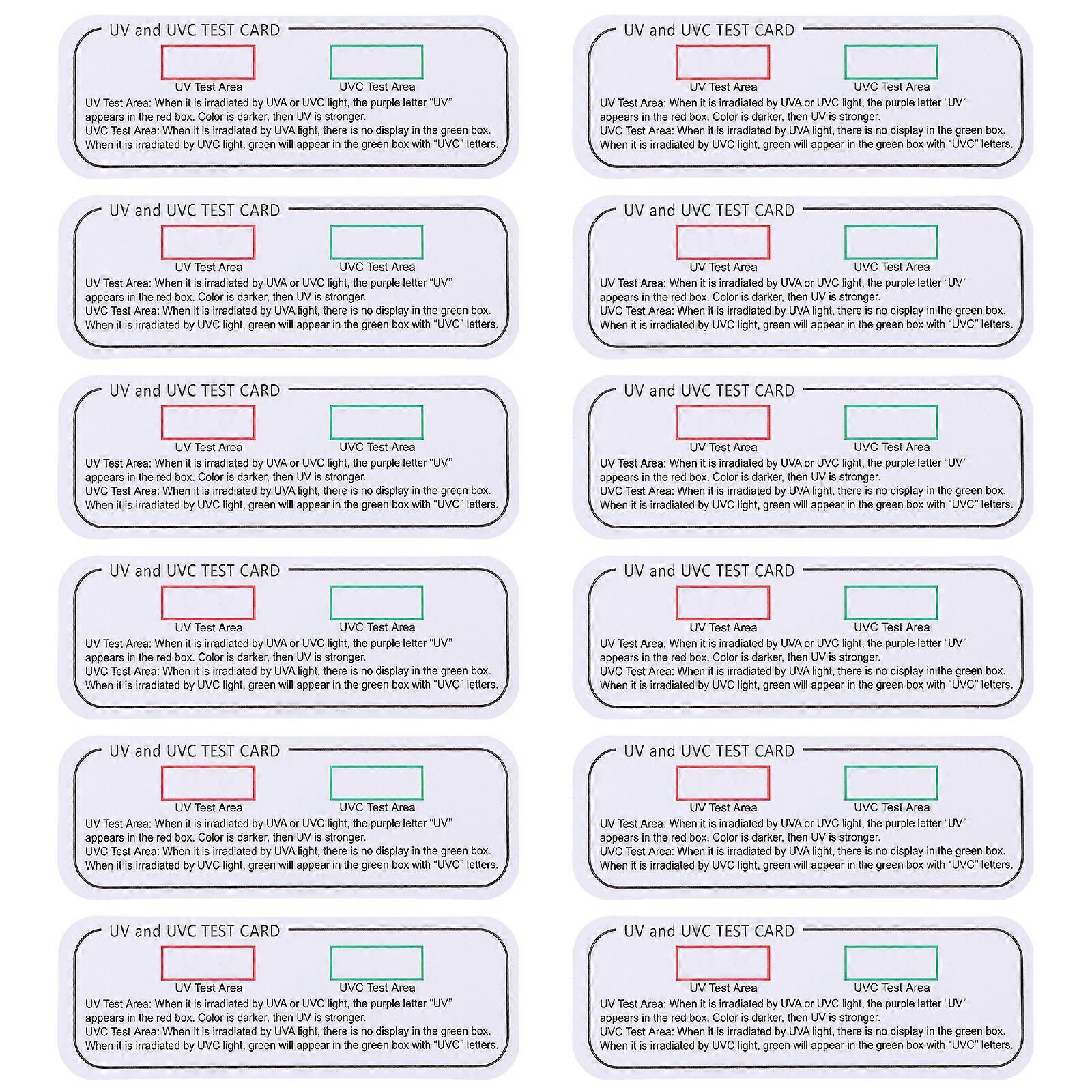 20pcs Light Test Cards UVA UVC Test Cards Light Wavelength Indicator Cards