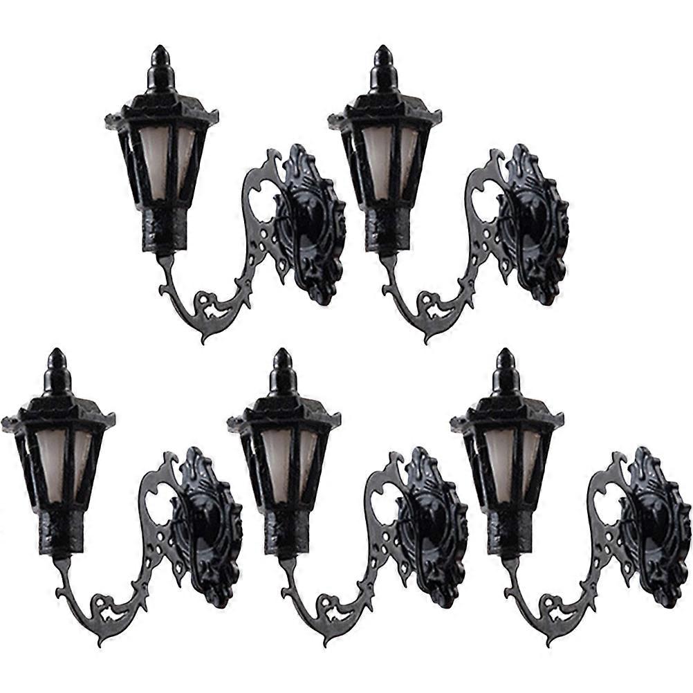 5pcs Sand Table Decoration Sand Table Miniature Wall Lamp Desktop Ornament 1:87