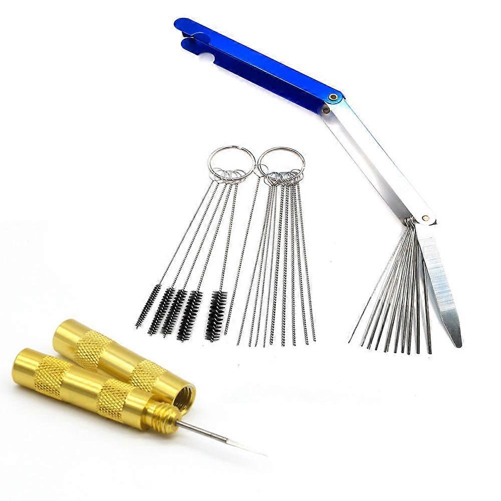 2022 Car Motor Carburetor Carbon Dirt Jet Remove Needles+Brushes Cleaning tools tubing Scavenging Clogging Janitorial Supplier