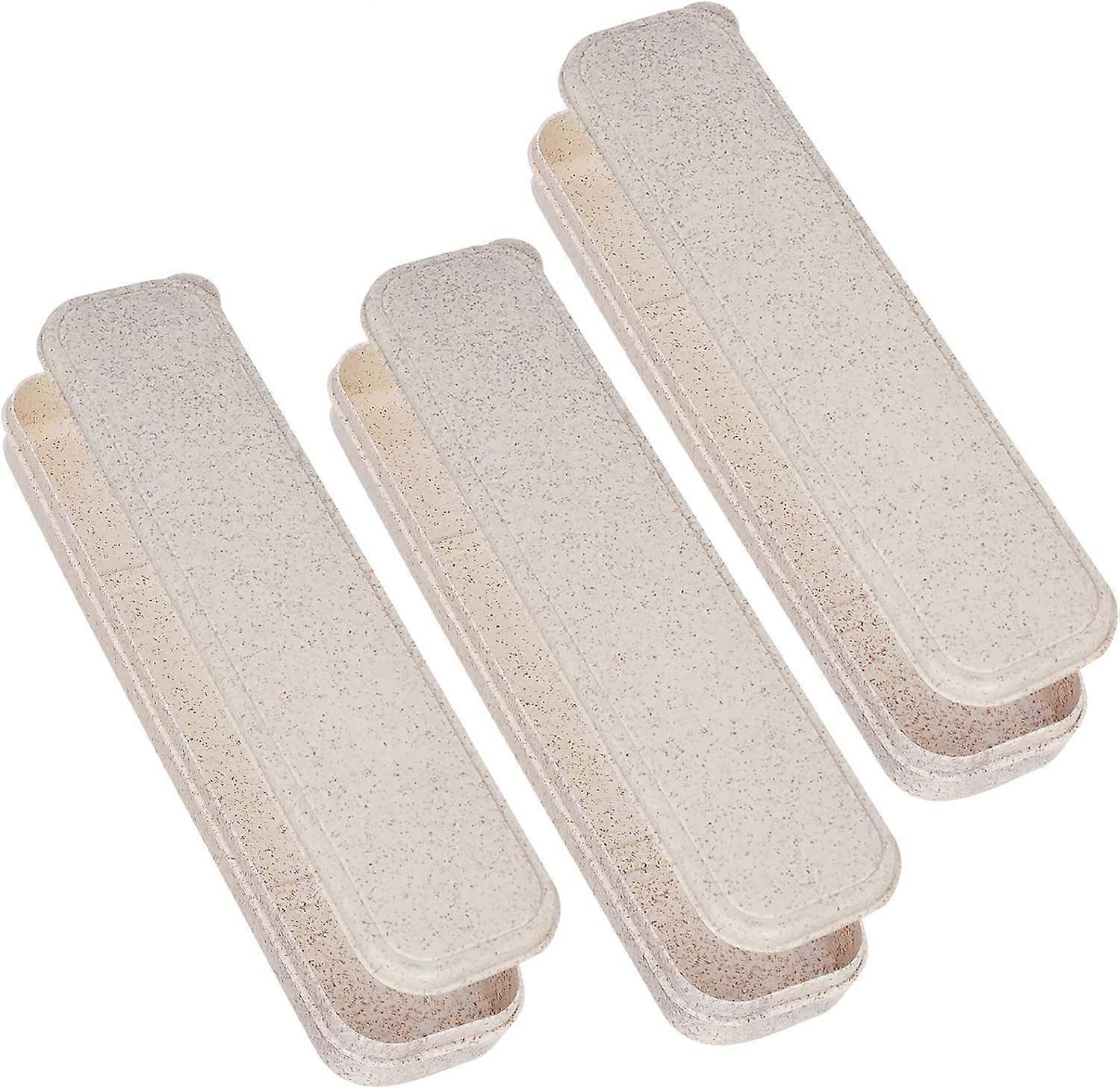 3 Pcs Portable Cutlery Storage Box, Easy Clean Reusable Cutlery Case for Carrying Spoon, Knife, Fork