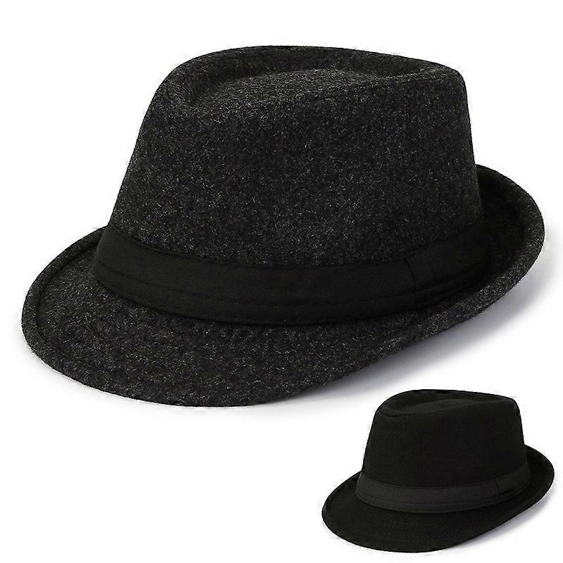 Top Hat Woolen Soft Top Hat Jazz Hat Event Top Hat Schwarz