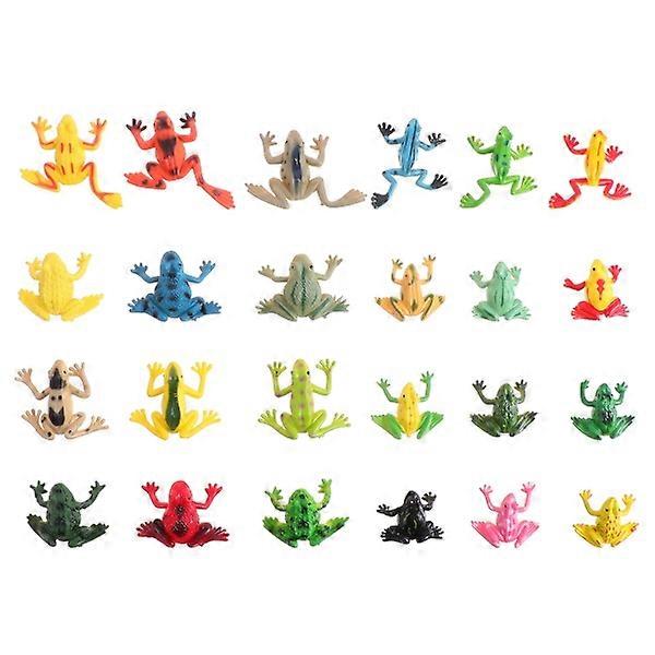 24pcs Simulation Frösche Modelle Frösche Statuen Frösche Figuren Frösche Spielzeug für Kinder