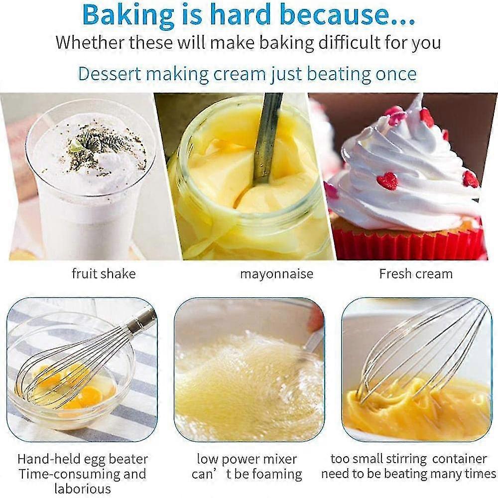 Egg Whisk &separators Plastic Hand Crank Push Whisk Blender For Home-MXBC