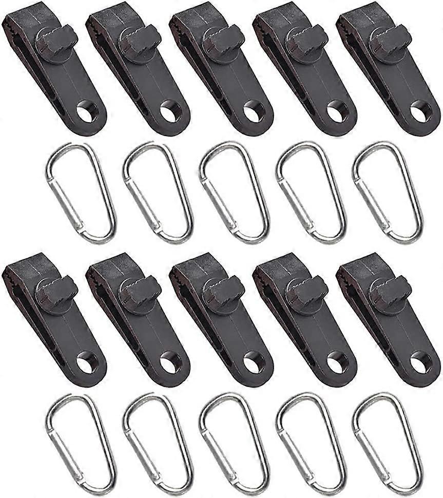10Pcs Tarp Clips Awning Clamp, Multipurpose Heavy Duty Tarp Clips with Locking Clamp Design