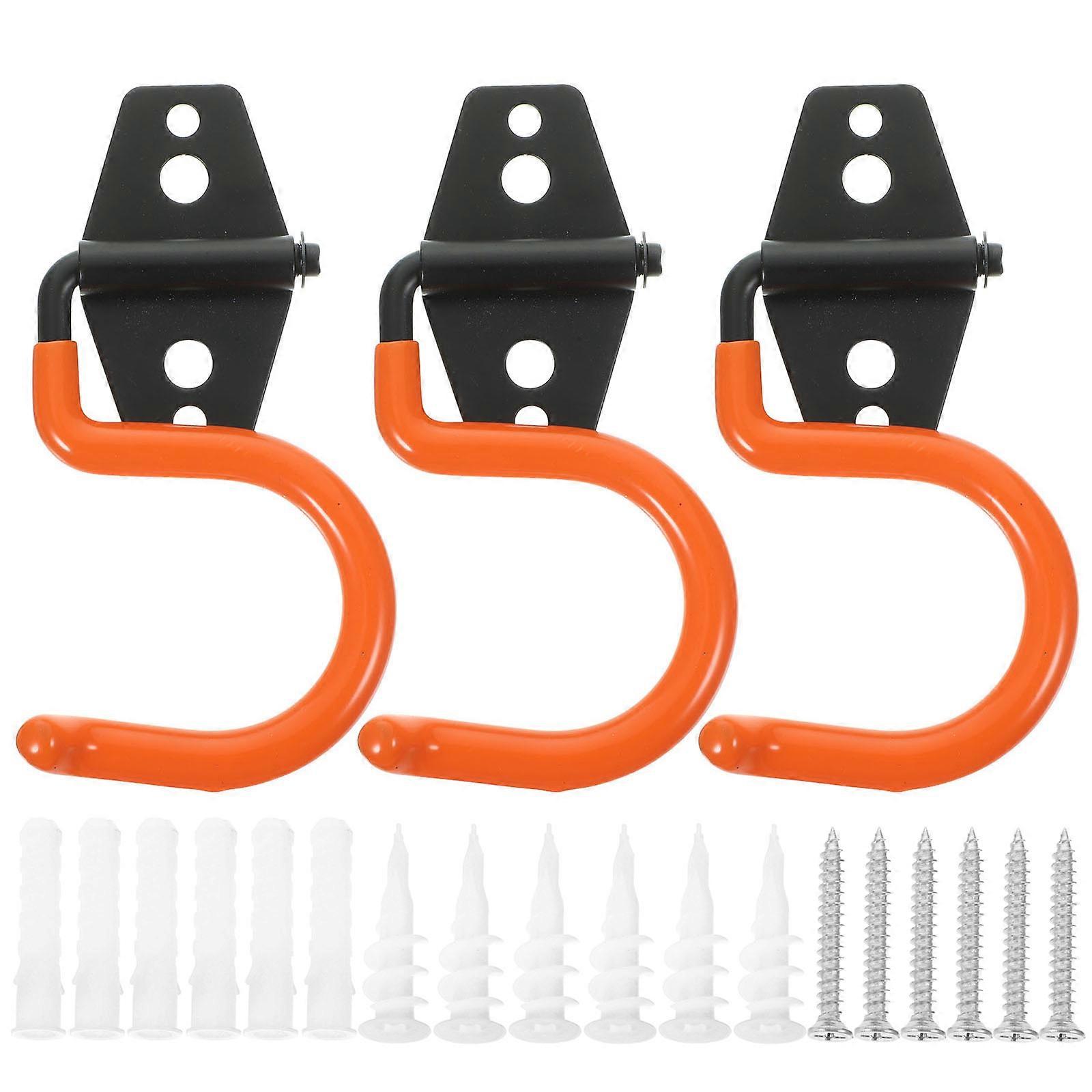 3件车库钩园艺工具组织器车库钩重型工具组织器