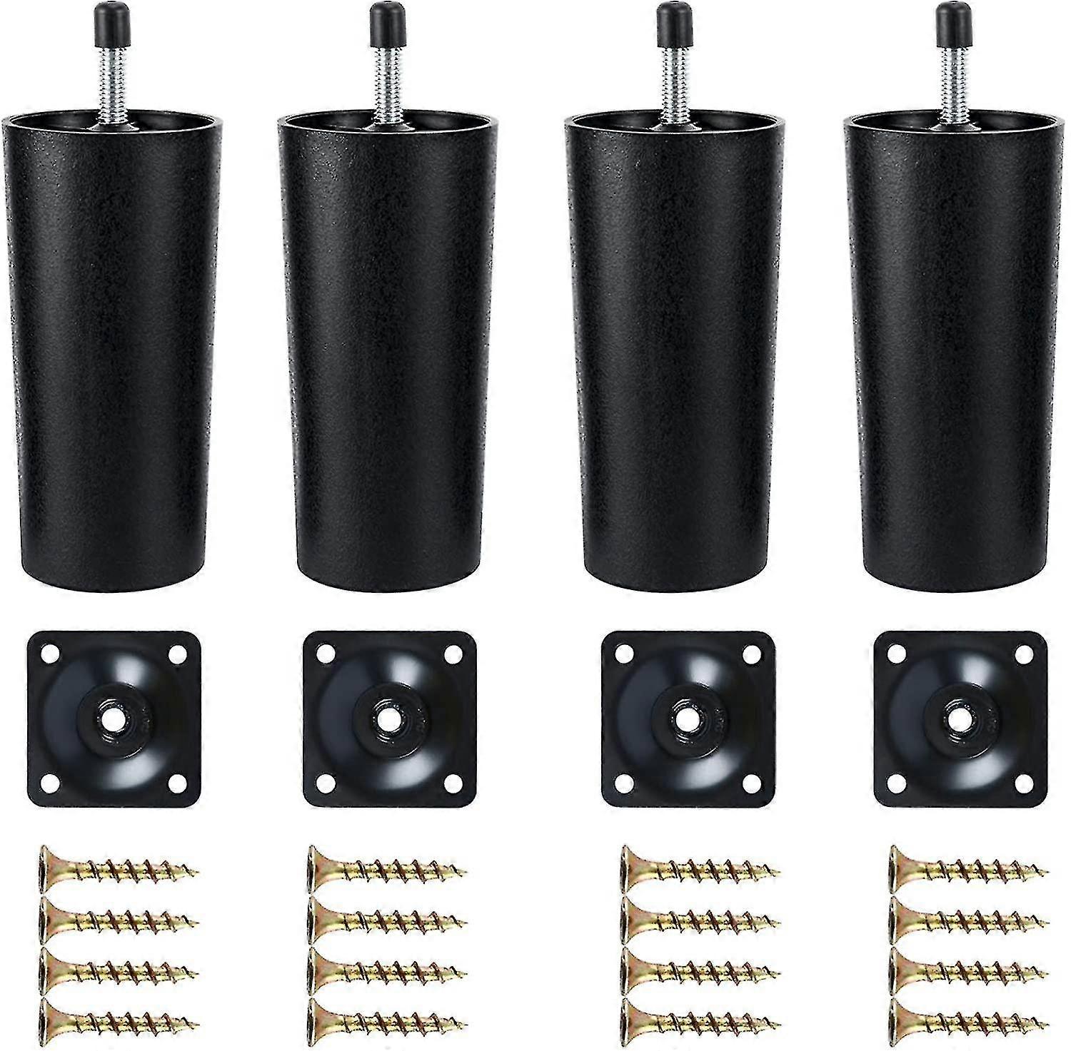 プラスチックのソファの足、4つのパックのソファの足の交換家具の家具の取り付けプレートとのソファの足