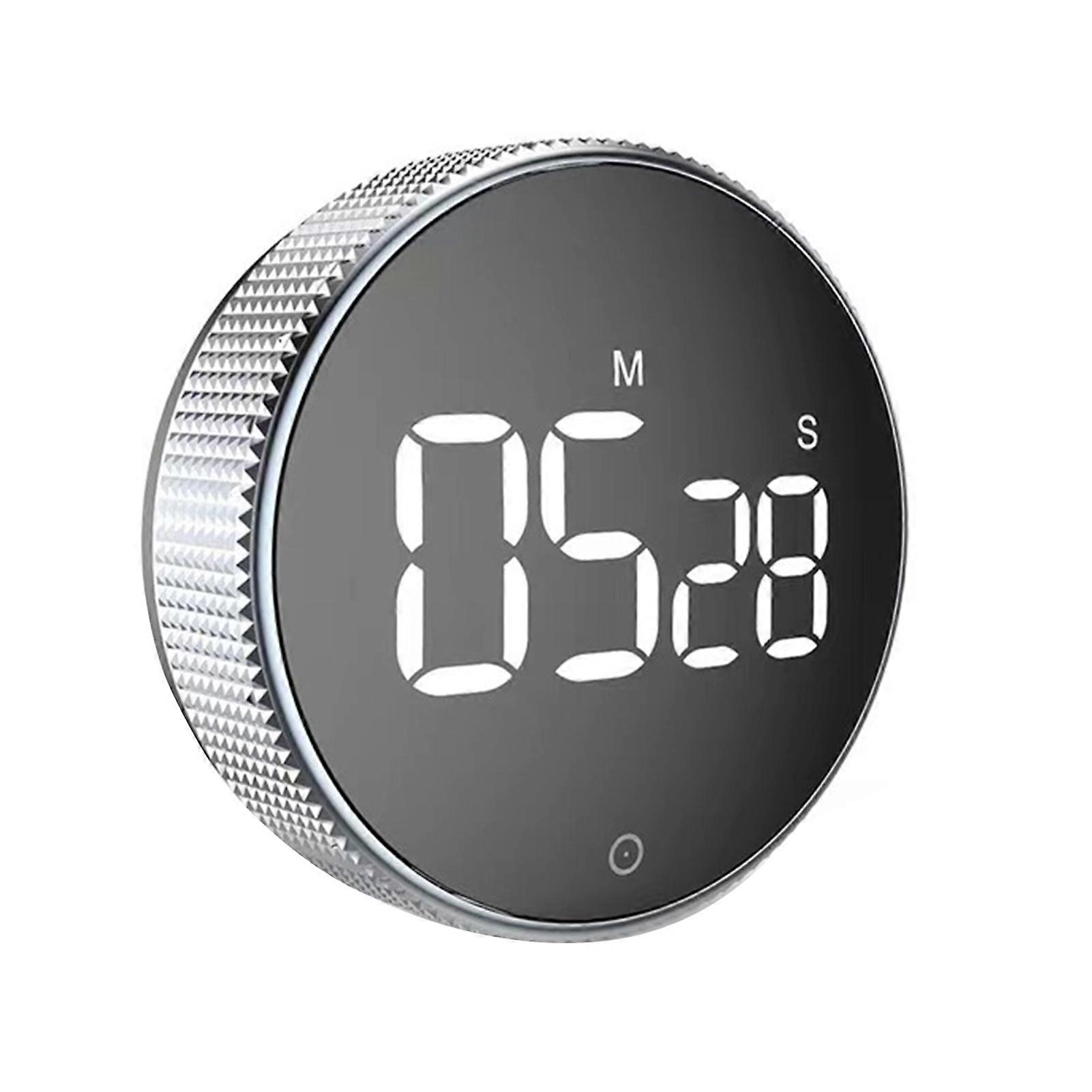 JiKaiX Digital Timer Magnetic Large LED Display Volume Adjustable Students Study Round Kitchen Countdown Cooking Baking Timer