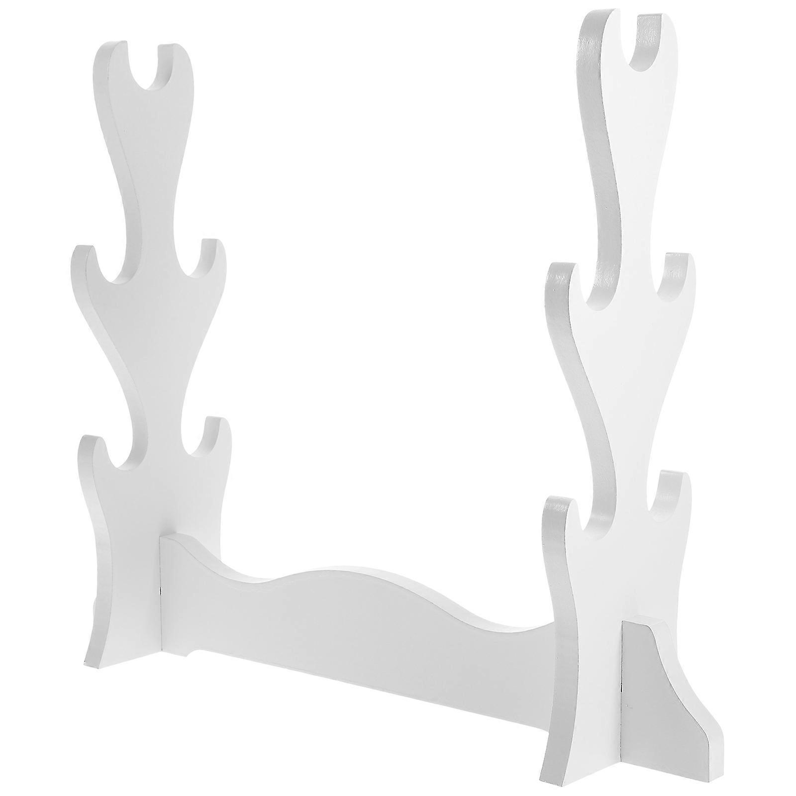 Wooden Sword Rack Sword Displaying Bracket Medieval Desktop Sword Holder