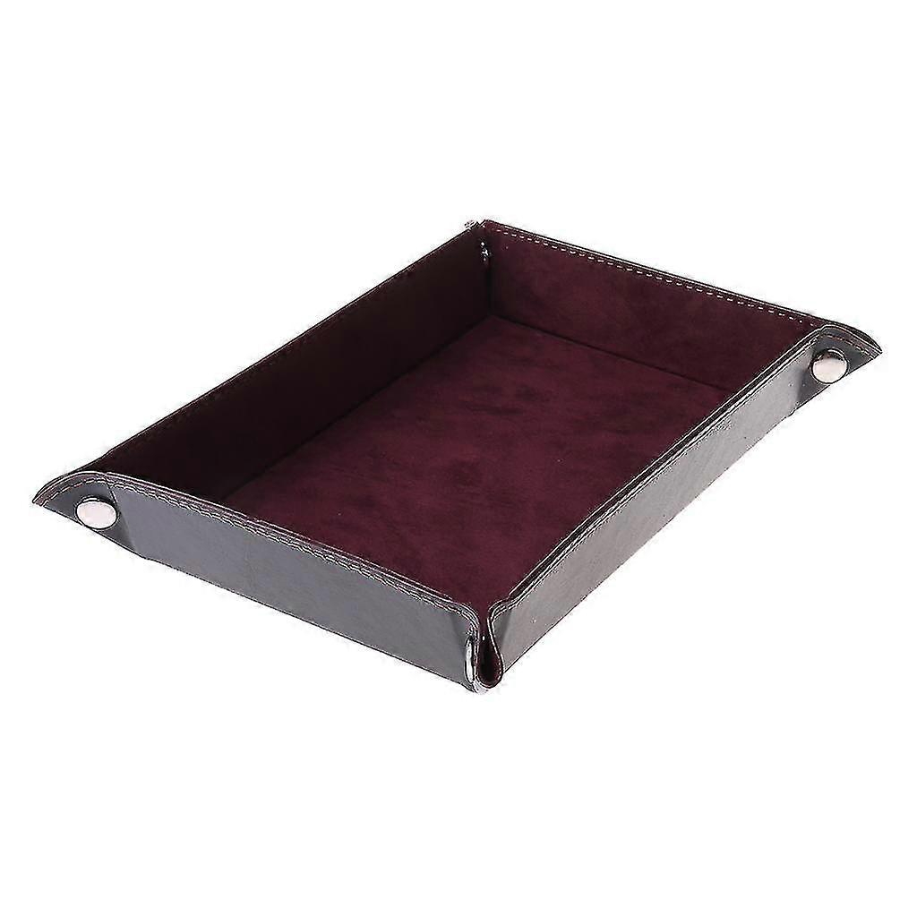 Pu Leather Hexagon Dice Tray Board Games Table Roleplaying Game Tray