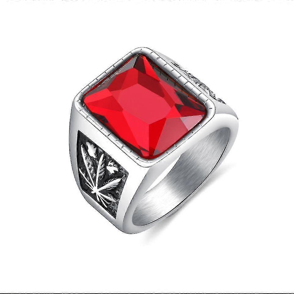 Glassteen Esdoorn Blad Ring